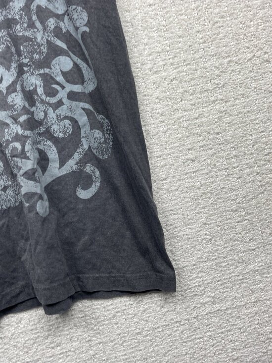 Y2K Zero Tolerance Gray T-shirt Grunge Punk Goth Affliction Style Cross Men Sz M - Picture 4 of 11
